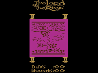Lord of the Rings Journey to Rivendell title screen for Atari 2600